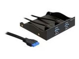 DELOCK FrontPanel 3,5" 2x USB3.0 inkl 5,25" Blende