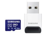 SD MicroSD Card 512GB Samsung SDXC PRO Plus (2023) Reader retail