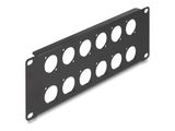 DELOCK 10 D-Typ Patchpanel 12 Port 2 HE schwarz