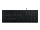 CHERRY TAS STREAM PROTECT KEYBOARD Corded DE-Layout schwarz