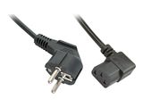 LINDY IEC-Netzkabel abgewinkelt Schuko an C13 5m