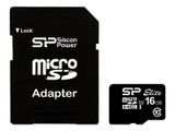 MicroSD Card 16GB Silicon Power UHS-1 Elite/CL.10 inkl. Adap