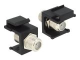 DELOCK Keystone F-Buchse schwarz