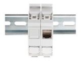 DIGITUS Hutschinenadapter für Keystone Module IP20 Beschrift