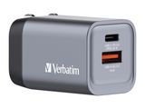 Verbatim GNC-35 GaN Charger 2 Port 35W USB A/C (EU/UK/US)
