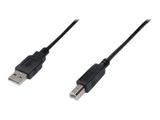 DIGITUS USB 2.0 Anschlusskabel Typ A -B St/St 3.0m, sw