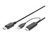 DIGITUS 4K HDMI Adapterkabel - HDMI auf DisplayPort 2m