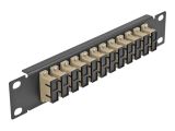 DELOCK 10" LWL Patchpanel 12 Port SC Duplex beige 1HE schw.