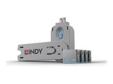 LINDY USB Portschlösser 4xBlau mit Schlüssel