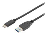 DIGITUS USB 2.0 Anschlusskabel Typ C -A St/St 1.0m, sw