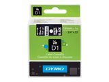DYMO D1 Schriftband 45811 19mmx7.0m weiß ->schwarz