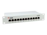 Equip 10" Patchpanel 12xRJ45 Cat6 FTP 1U 250MHz RAL7035