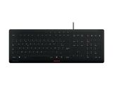 CHERRY TAS STREAM PROTECT KEYBOARD Corded FR-Layout schwarz