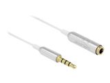 DELOCK Audio Verl. Kabel Klinke 3,55mm 4 P St/Bu 0,5m weiß