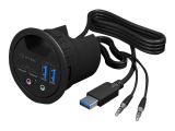 Hub 4-Port IcyBox USB 3.0 IB-HUB1403B Tischeinbau