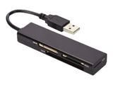 Ednet USB2.0 Multi-Kartenleser 4-Port schwarz