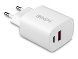 LINDY USB Typ A & C Charger 20W, weiß