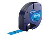 DYMO LetraTag-Band, Plastik 12mm x 4m schwarz->blau