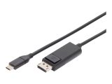 DIGITUS USB C Adapterkabel Typ C -DP 32,4GB St/St 2.0m, sw