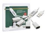 DIGITUS USB-Hub 4-Port 2.0->4xA2.0 integr. Kabel weiß