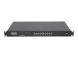 INTELLINET Switch 16-Port Gigabit PoE+ LCD-Anzeige 19" 2xSFP