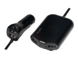 Logilink USB Car Charger, 2+2-Port, 24W, schwarz