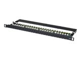 DIGITUS Patchpanel 0,5HE 24-Port Cat6 ungeschirmt schwarz