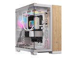 CORSAIR Geh Midi 6500X (Tempered Glass) White/Bamboo Wood