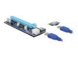 DELOCK Riser Karte PCI Express x1 > x16 mit 60 cm USB Kabel