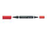 STAEDTLER Zweispitzmarker Lumocolor perm rot 10 Stück