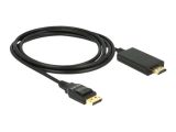 DELOCK Displayport Kabel DP -> HDMI St/St 4K 2.00m schwarz