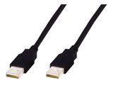 DIGITUS USB 2.0 Anschlusskabel Typ A -A St/St 1.8m, sw