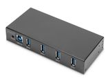 DIGITUS USB-Hub 4-Port 3.0->4xA3.0 industrial line schw.