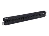 Equip 19" Kabeldurchführung 1U Panel Ausstattung sw