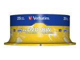 DVD+RW Verbatim 4,7GB 25pcs Pack 4x Spindel silver retail