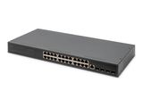 DIGITUS Switch 19" 24-Port +4x SFP+Gigabit managed schwarz