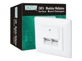 DIGITUS Anschlussdose Cat6 2xRJ45 geschirmt Unt. Signalweiß
