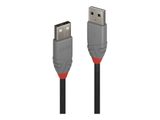 LINDY USB 2.0 Kabel Typ A/A Anthra Line M/M 0.2m