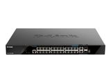 Switch 440mm D-Link DGS-1520-28MP/E 2*SFP+/ 2*XGE/20*GE PoE retail