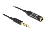 DELOCK Audio Verl. Kabel Klinke 3,55mm 4 P St/Bu 0,5m schwar