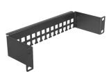 DELOCK 10" Kabelabfangschiene Bügelform 1 HE schwarz