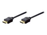 DIGITUS HDMI-Kabel A->A Ethernet St/St 2.0m schwarz gold Polybeutel