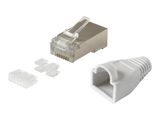 Equip Steckersatz Cat6 geschirmt RJ45 100Stk transp. Polybeutel