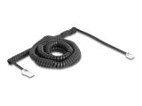 Delock Telefonkabel/Spiralkabel RJ11 St. zu RJ45 St. 10m S.