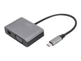 DIGITUS Adapter USB-C St. -> VGA Bu./MiniDP Bu. 4K/30Hz 20cm
