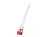 Logilink Flachpatchkabel RJ45 U/FTP Cat6A 2.00m weiß
