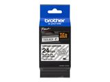Schriftbandkassette Brother 24mm farblos/schwarz TZES151
