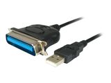 Equip Adapter USB-A -> Parallel EPP,ECP,bidi St/St 1.50m sw Polybeutel