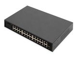 DIGITUS Switch 24-Port 10/100 32W PoE schwarz