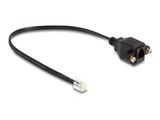 DELOCK Kabel RJ10 St zu RJ10 Bu zum Einbau 30 cm schwarz